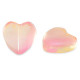 Abalorio de cristal 12mm Corazon - Rosa melocotón